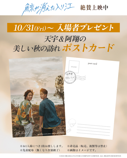 鯨が消えた入り江　入場者特典　カード 鯨が消えた入り江 入場者特典 カード しおり テレンス・ラウ主演